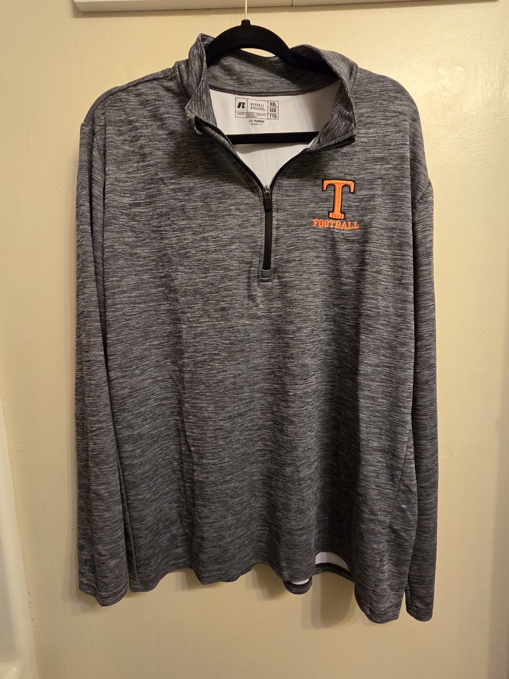 Russell Athletic Tennessee Volunteers Football 1/4 Zip Pullover Men's XXL Gray
